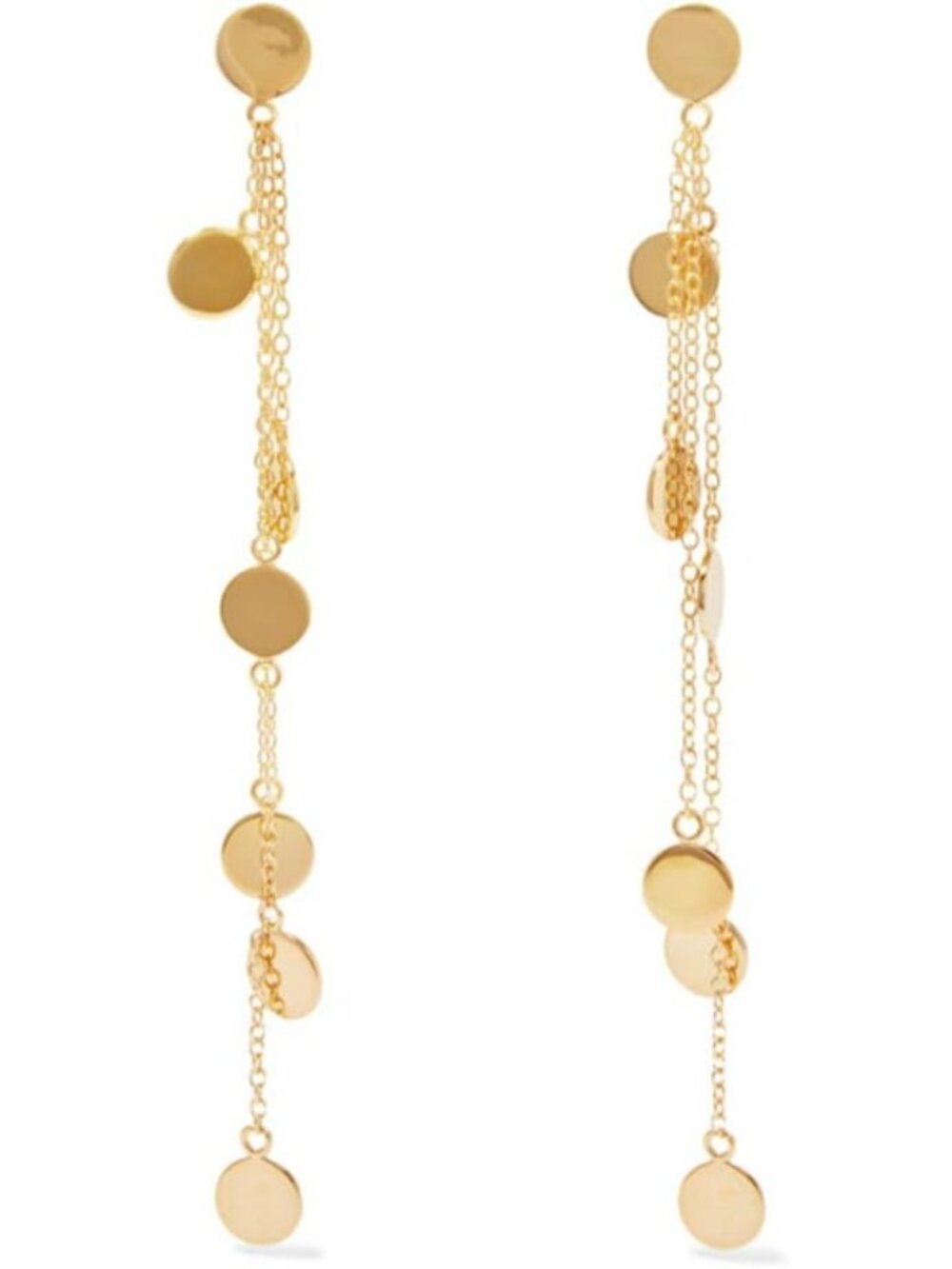 Chic Dainty Long Tassel Earrings | Small Disc Chain Shoulder Dusters for Women